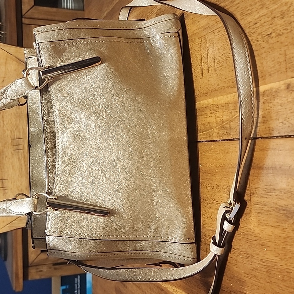 Gianni Bini Metallic Gold Satchel PU